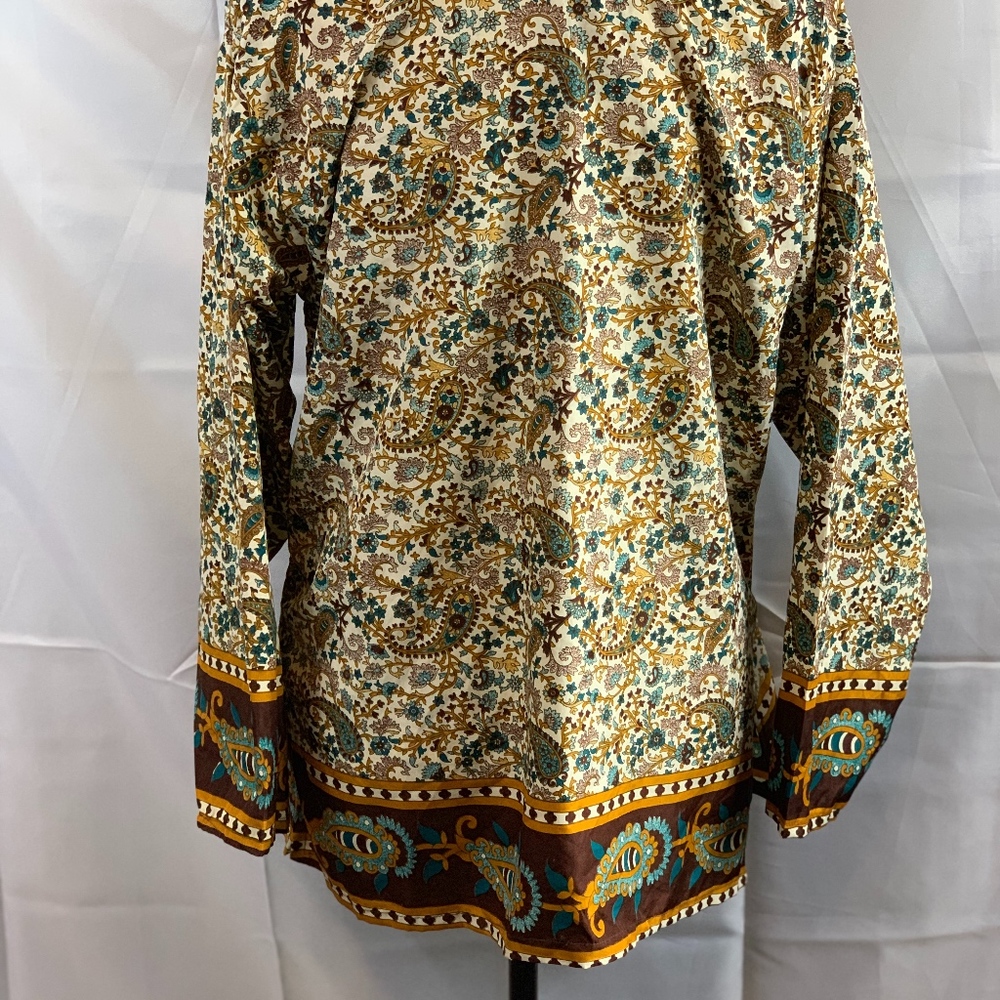 Sahiba Silky Long Sleeve Round Neck Indian Design - Picture 2 of 4